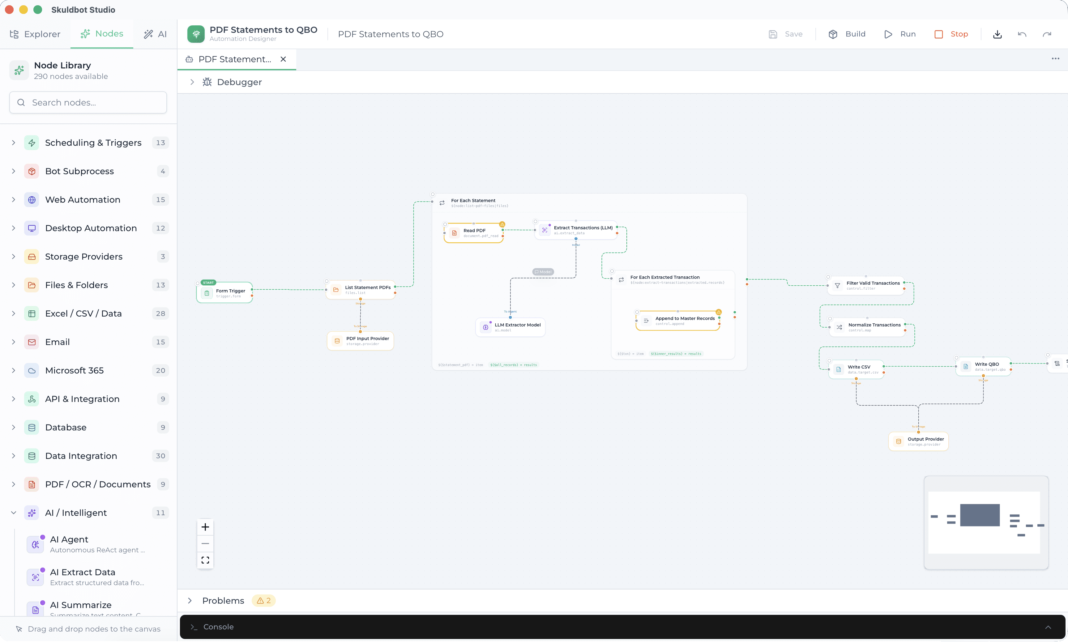 SkuldBot™ Studio — Autonomous Bank Statement Processor